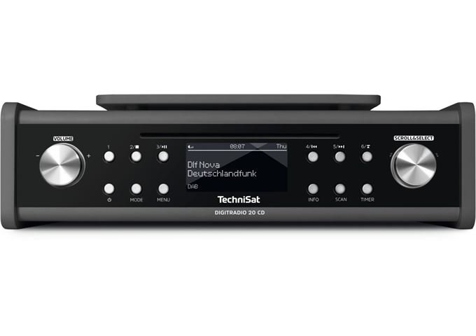 TechniSat DigitRadio 20 CD anthr DAB+/UKW mit CD Unterbau Kü