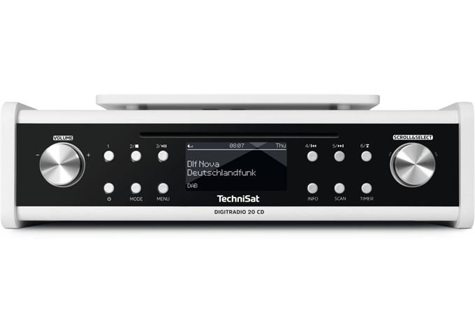 TechniSat DigitRadio 20 CD ws DAB+/UKW mit CD Unterbau Küche