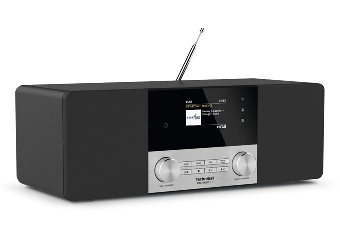 TechniSat DigitRadio 4 C sw/si DAB+/UKW-Stereoradio mit Blue