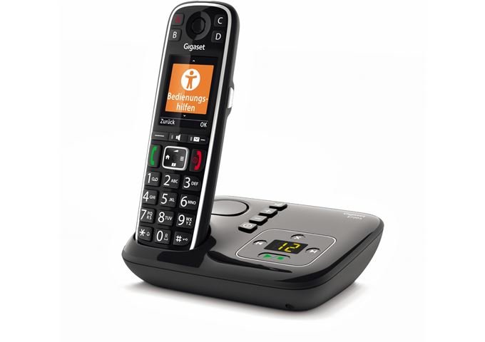 Gigaset E720A schwarz Analog Telefon mit AB schnurlos