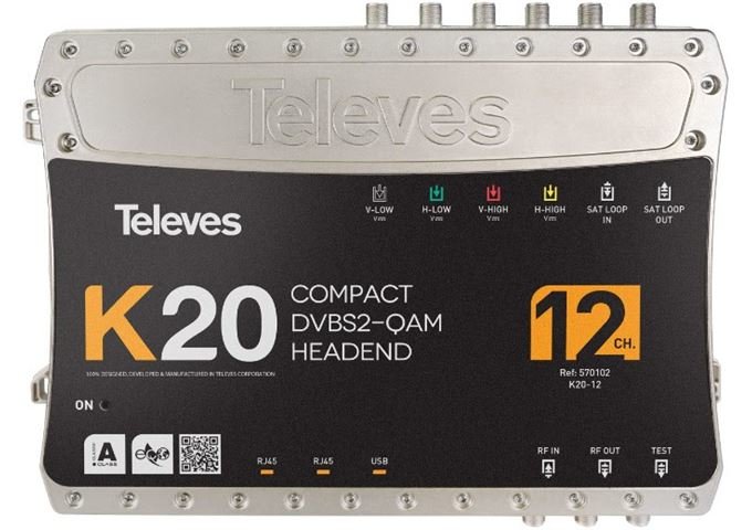 Televes K20-12 Kompaktkopfstelle 12Transponder DVB-S2 in Q