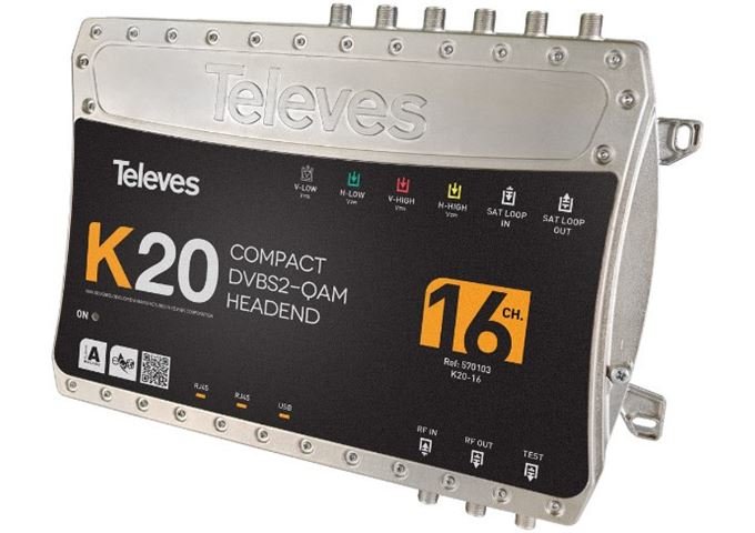 Televes K20-16 Kompaktkopfstelle 16Transponder DVB-S2 in Q