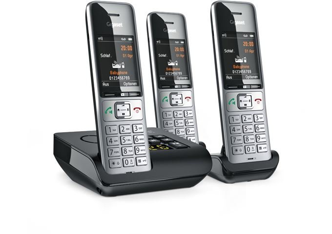 Gigaset COMFORT 500A trio si-sw Analog-Telefon mit AB schn