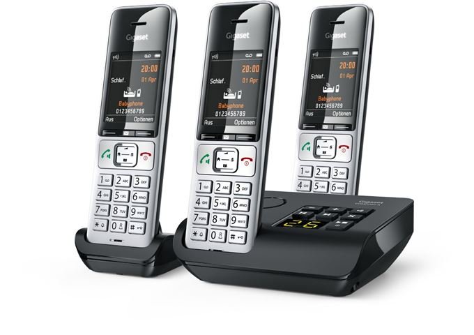 Gigaset COMFORT 500A trio si-sw Analog-Telefon mit AB schn