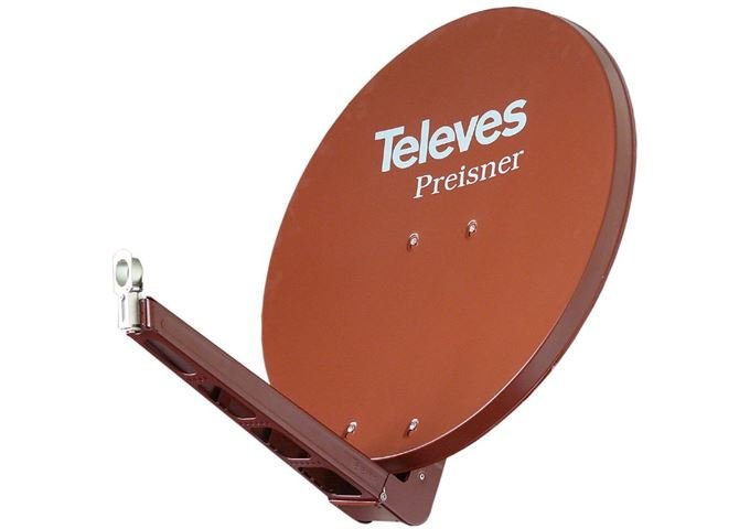 Televes S 75QSD-Z ziegelrot SAT-Spiegel 75cm ALU