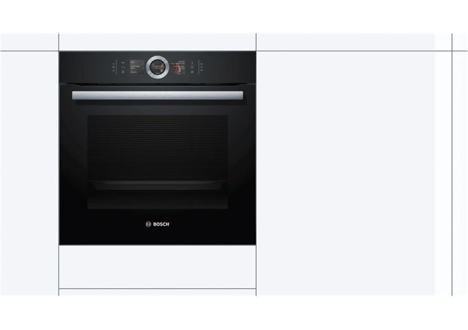 Bosch HSG636BB1 Einbau-Backofen sw EEK A+ 12 Heizarten D