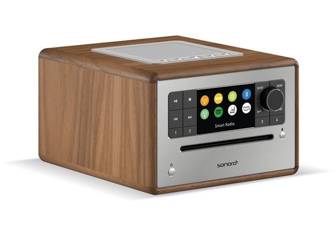 Sonoro Elite-X walnuss/silber Musiksystem DAB+ Weckfunkti