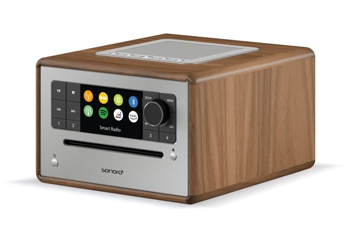 Sonoro Elite-X walnuss/silber Musiksystem DAB+ Weckfunkti