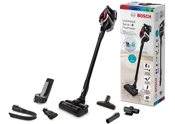 Bosch BSS81POW1 Akkustaubsauger Unlimited Serie 8 sw/red