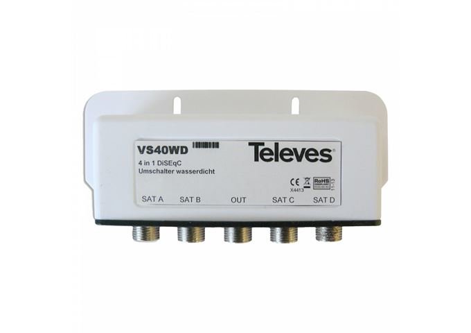 Televes VS 40WD DiSEqC-Schalter wasserdicht 4 Eing 1 Ausg