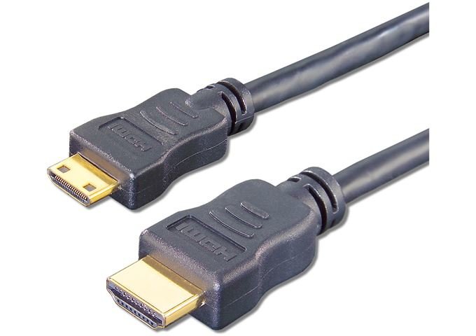 E+P HDMI 4 HDMI-Kabel 2,0m 1.3 1x19 HDMI+1xMini HDMI-S