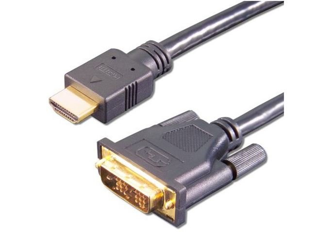 E+P HDMI 3 HDMI-Kabel 2,0m 19p HDMI-Stecker+18+1p DVI-
