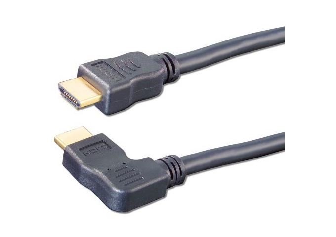 E+P HDW 2 HDMI-Kabel 2m Stecker/90Grad Winkelstecker