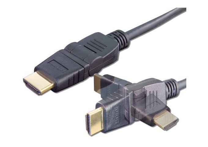 E+P HDWD 33 HDMI-Kabel 2m knick- und drehbare HDMI Ste