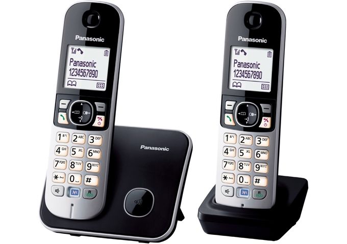 Panasonic KX-TG6812GB DECT Telefon DUO schnurlos schwarz