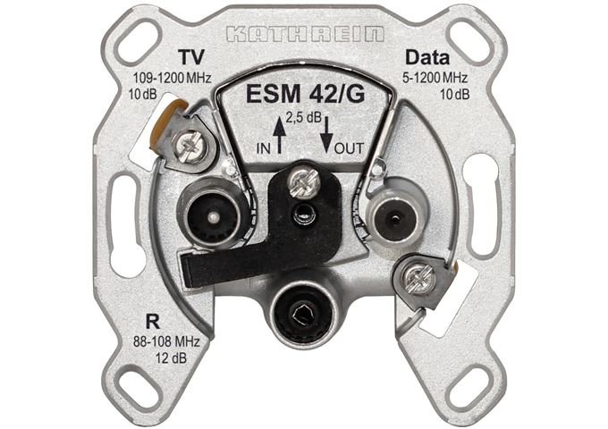 Kathrein ESM 42G Antennendose Durchgang Modem 3-fach selekt