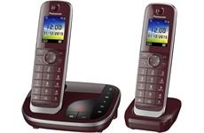 Panasonic KX-TGJ322GR DECT Telefon mit AB DUO schnurlos wein