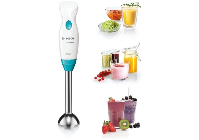 Bosch MSM2410DW Stabmixer weiß/dynamic blau 400W Metall-