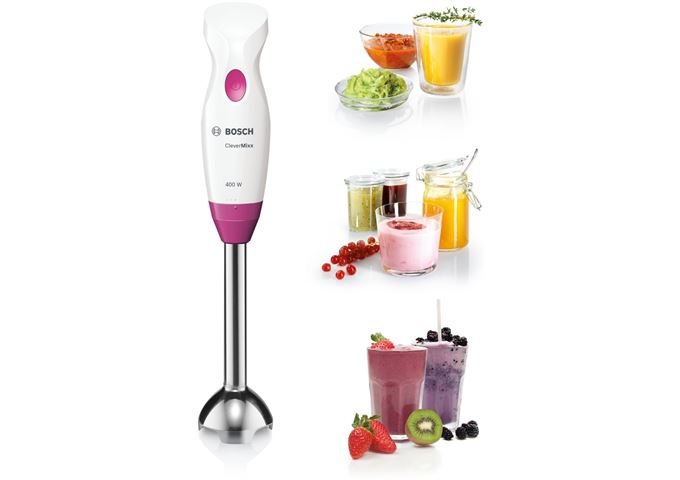 Bosch MSM2410PW Stabmixer weiß/wild purple 400W Metall-F