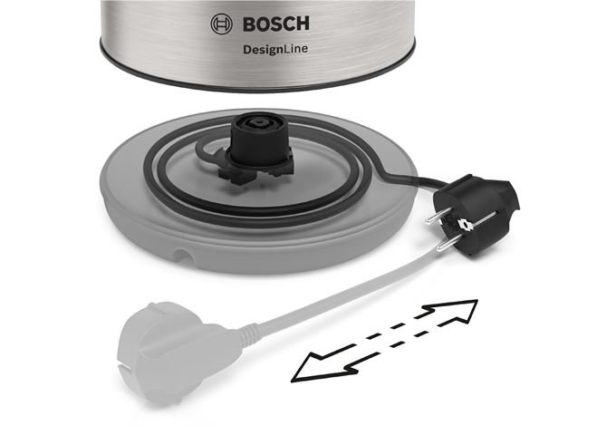 Bosch TWK3P420 Wasserkocher edelstahl/schwarz 2200W 1,7L