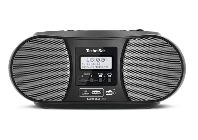 TechniSat DigitRadio 1990 sw DAB+/UKW mit CD-Player, Bluetoo