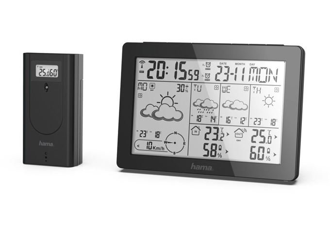 HAMA 186369 Wettervorhersage Center sw Meteotime