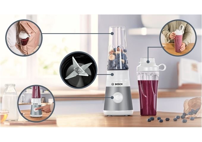 Bosch MMB2111T Standmixer VitaPower Serie 2 silber/weiß