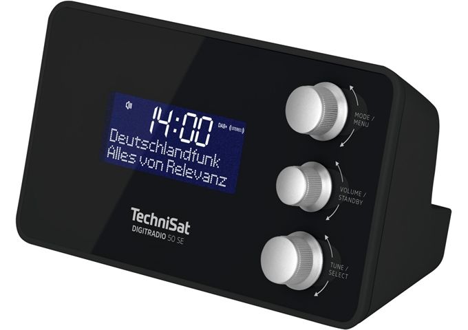 TechniSat DigitRadio 50 SE sw DAB+/UKW-Uhrenradio mit LCD-Di