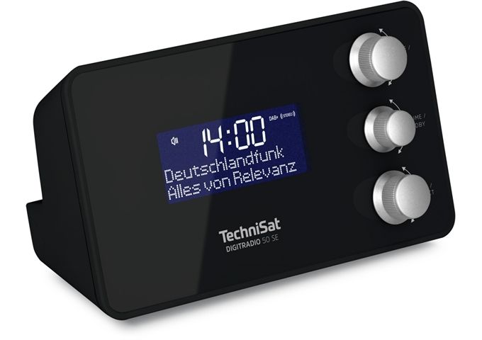 TechniSat DigitRadio 50 SE sw DAB+/UKW-Uhrenradio mit LCD-Di