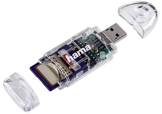 HAMA 91092 SD-/MicroSD-Kartenleser 8in1 USB 2.0