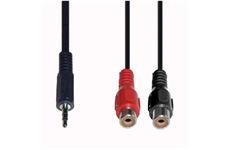 E+P B 143/02 Stereo-Kabel 3,5mm Stecker/2x Cinchkupplu