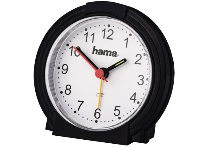 HAMA 186335 Wecker Classic schwarz/weiss geräuscharm