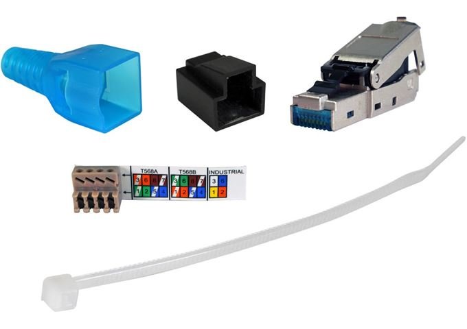 Televes CAT6AS-F RJ45-Stecker CAT6A FTP mit Schutzhülle bl