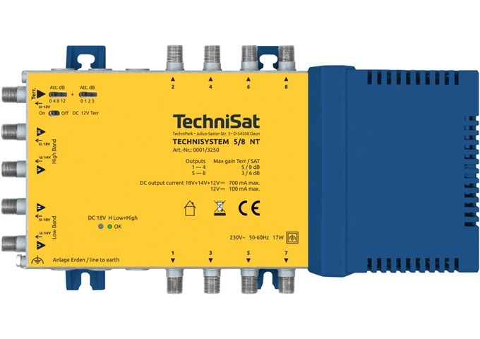 TechniSat TechniSystem 5/8 NT Umschaltmatrix Grundeinheit bl