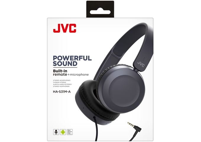 JVC HA-S31M-A-E azurblau Kopfhörer Kabel On Ear + Fb,