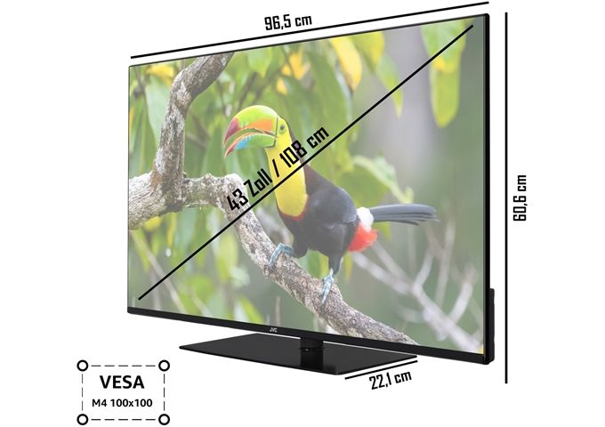 JVC LT-43VU6355 sw LED-TV UHD Multituner Smart DolbyVi