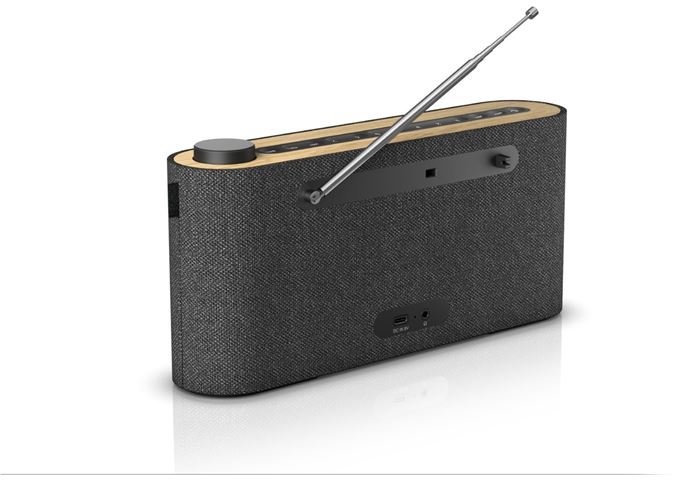 Loewe radio.frequency grey/oak portables DAB+ Radio FM B