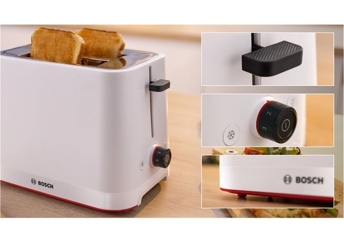 Bosch TAT3M121 Toaster My Moment ws mit Brötchenaufsatz