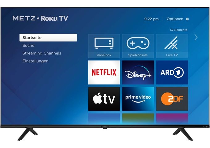 Metz blue 55MUD6001Y sw LED-TV UHD 4K DVB-T2/C/S2 CI+ S