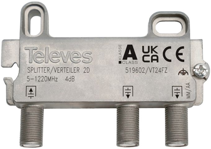 Televes VT24FZ 2-fach Verteiler 5-1218MHz VD: 4dB