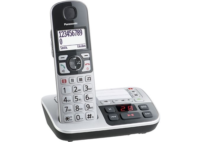 Panasonic KX-TGE520 GS Seniorentelefon SOS-Taste mit AB