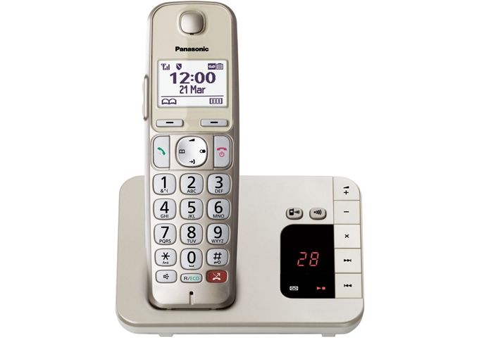 Panasonic KX-TGE260 GN Seniorentelefon SOS-Taste mit AB