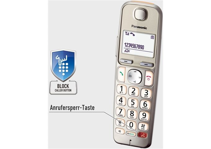 Panasonic KX-TGE260 GN Seniorentelefon SOS-Taste mit AB