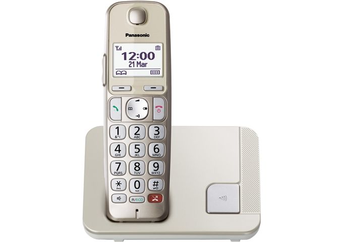 Panasonic KX-TGE250 GN Seniorentelefon SOS-Taste robust spre