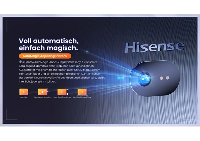 Hisense C1 Mini Projektor 4K UHD DLP 1600 Lumen Smart Dolb