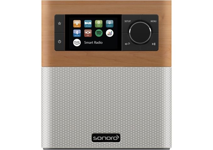 Sonoro Stream ahorn Dekor – weiß DAB+,FM,BT,WiFi,Farbdisp