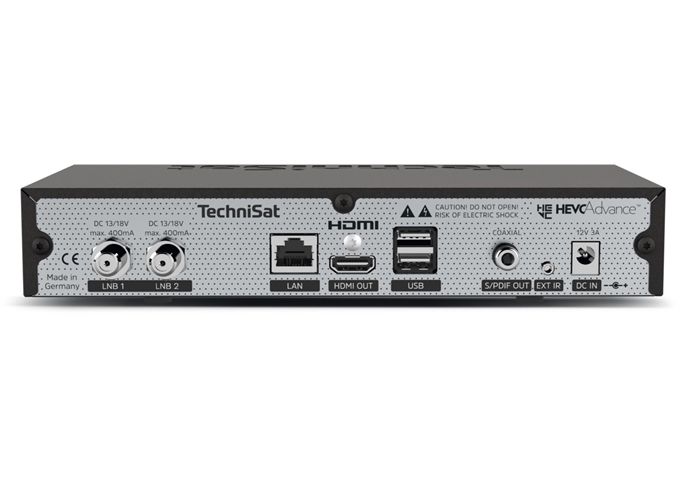 TechniSat TechniBox UHD S sw Receiver DVB-S/S2 Twin CI+ DVRr